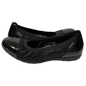 Mephisto Elettra Shoe Black Patent Leather Comfort Ballet Flats Womens 8.5